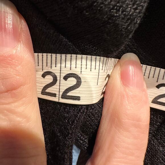 Mod Ref XXL Short Sleeve Pullover V-Neck Lightweight Sweater Black Layering - Picture 4 of 9